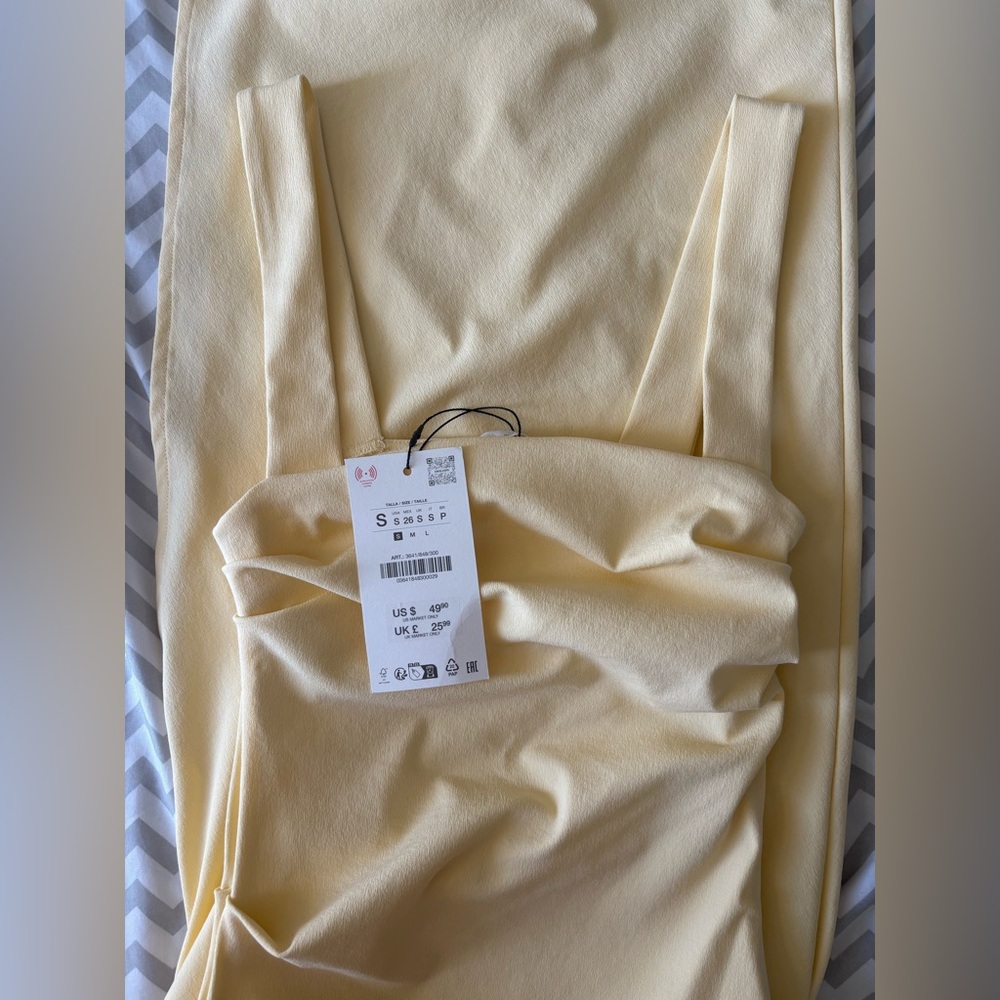 Zara Butter Yellow Sleeveless Dress